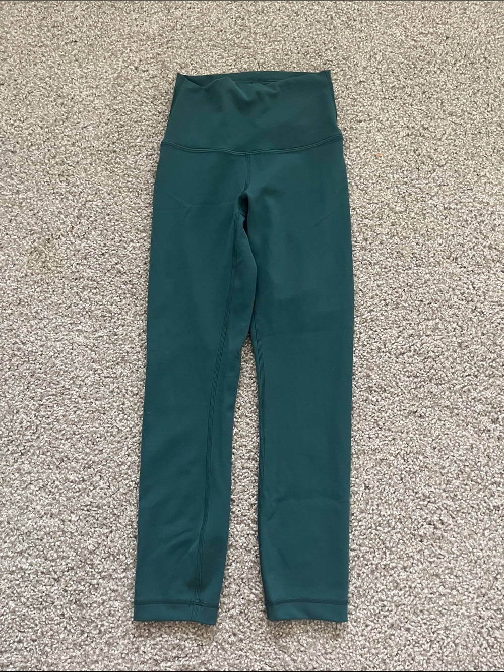 Lululemon Green Jasper Wunder Train HR Crop 23" Size 2